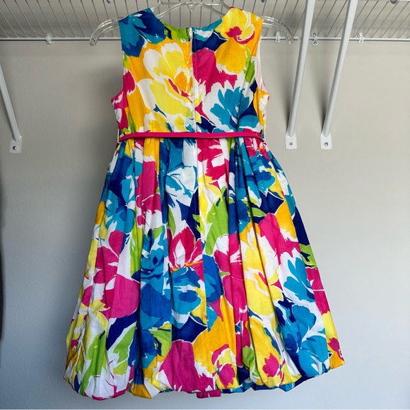 The Children’s Place 100% cotton dress fully lines w/white cotton pink belt 8 - Picture 3 of 4